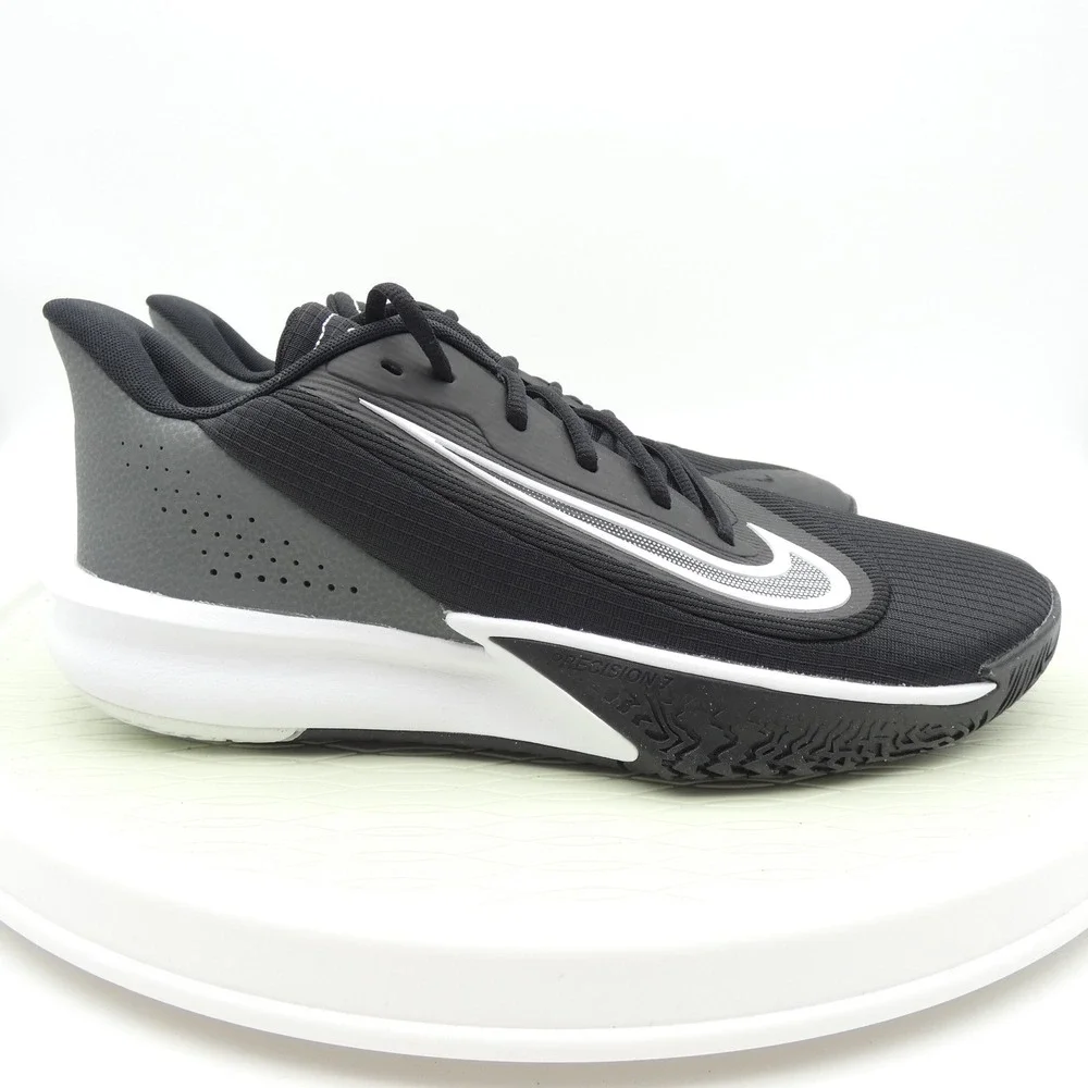 Nike Precision 7 Mens Basketball Shoes Black White Smoke Grey FN4322-005 Size 12